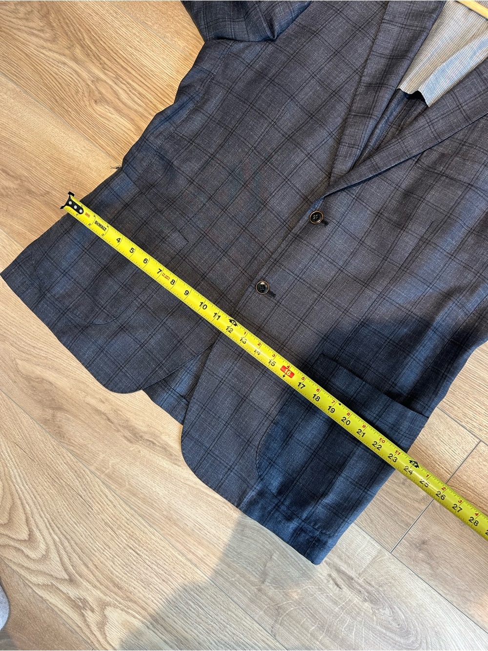 Harry Rosen Dark/Navy Blue Windowpane Sport Coat - Picture 10 of 12